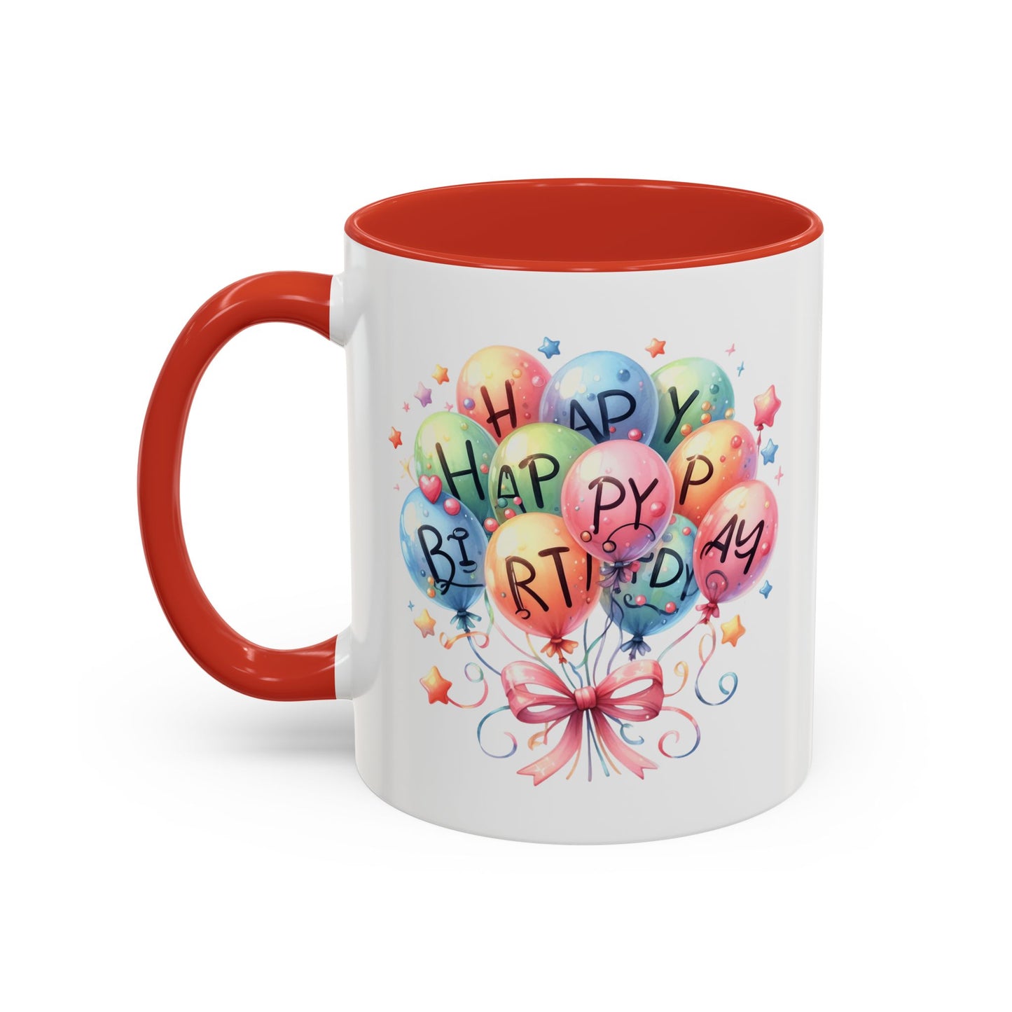 Birthday Mug - Happy Birthday Balloons