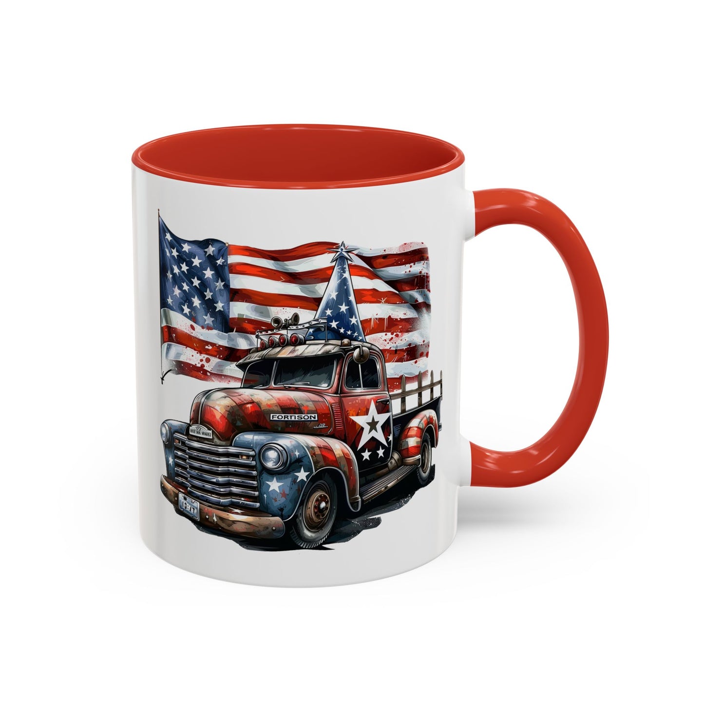 4th of July - Old Truck and Flag