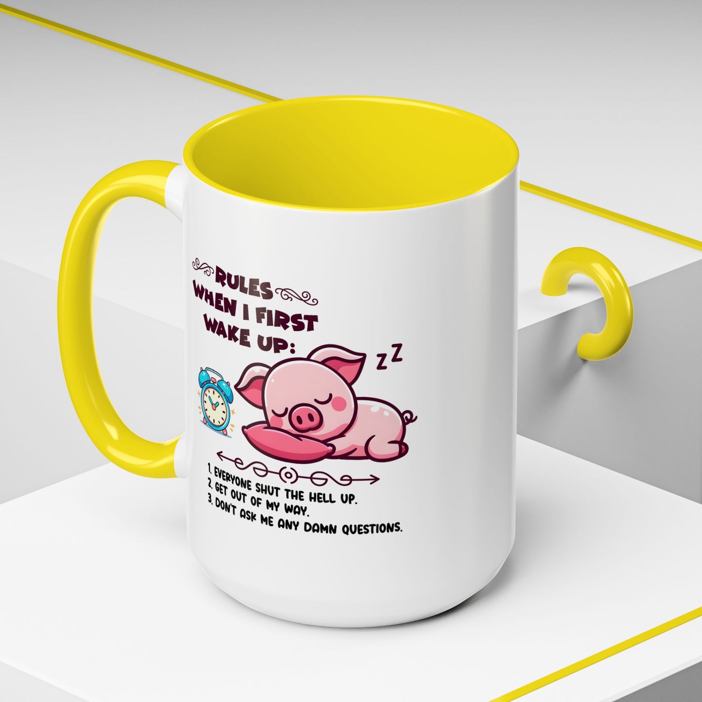Humor Mug - Rules When I First Wake Up!