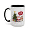 Christmas Mug - Happy Holidays Callout Santa Tree Presents Reindeer