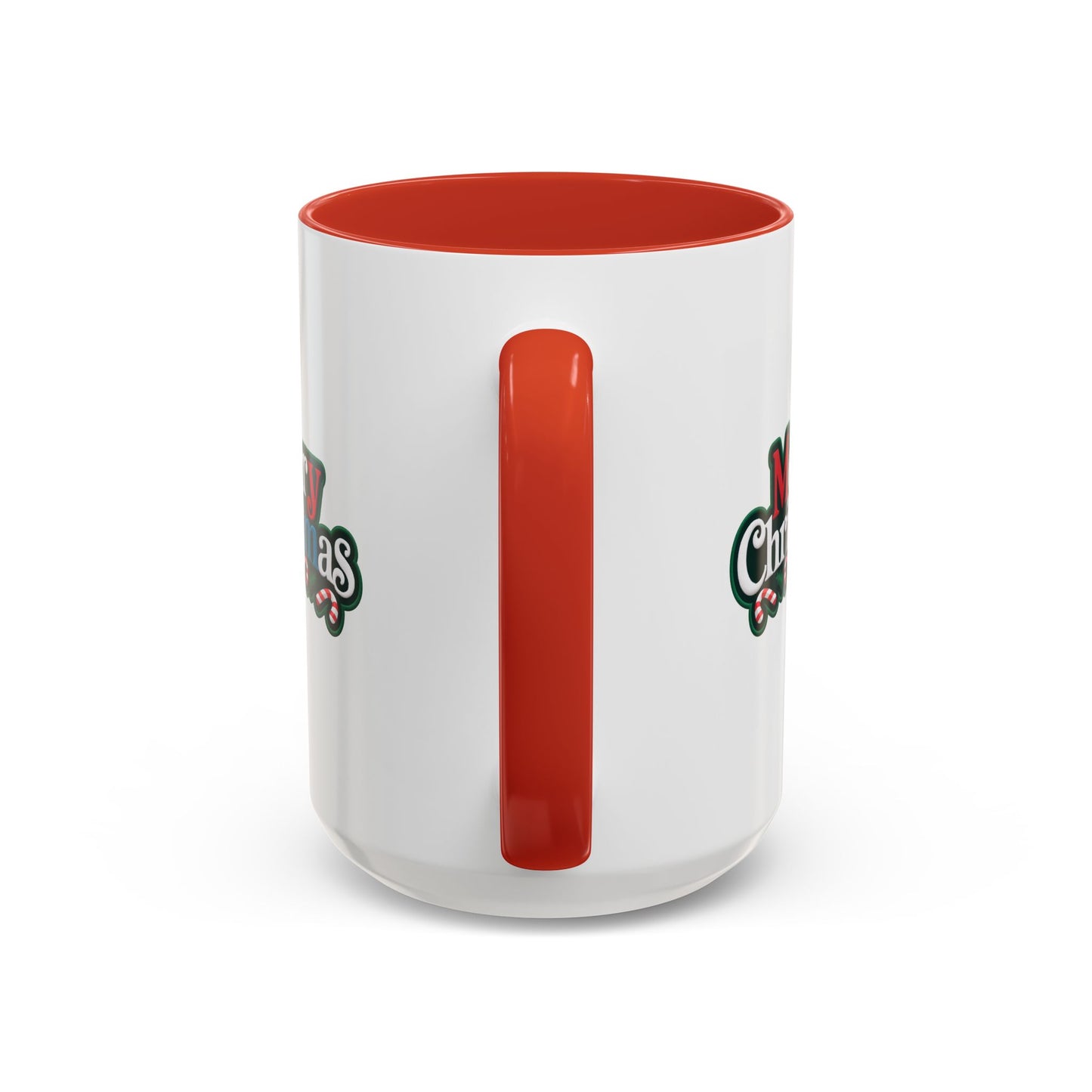 Christmas Mug - Merry Christmas White Red & Blue Text