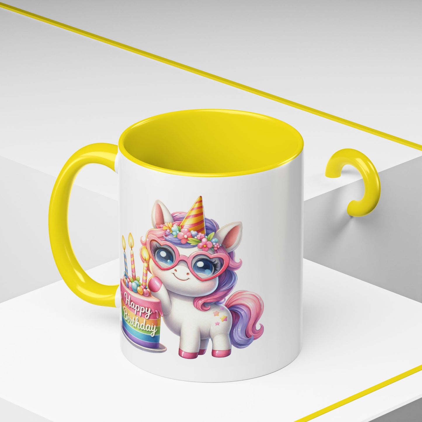 Birthday Mug - Unicorn Candles