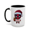 Christmas Mug - Merry Christmas Red Text Superhero