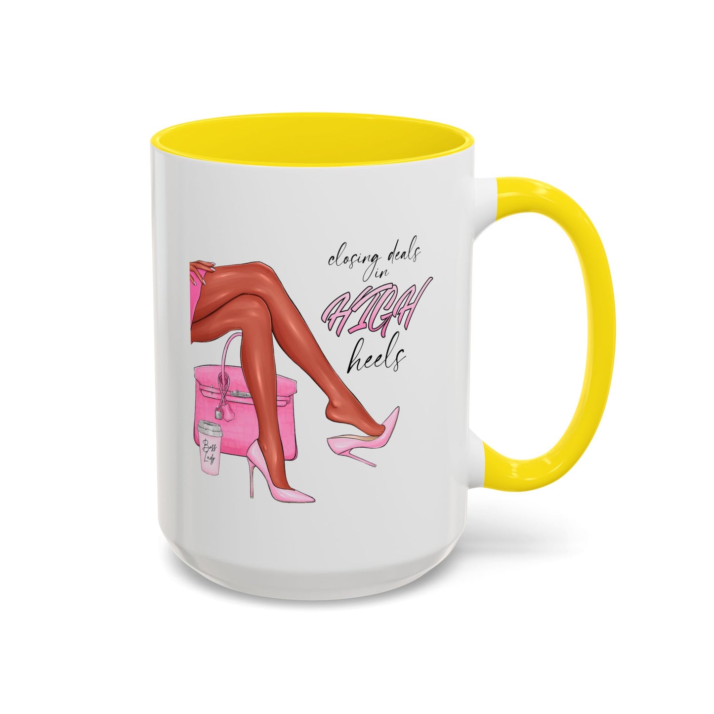 Humor Mug - Closing Deals in High Heels