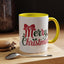 Christmas Mug - Merry Christmas Red & Green Text Bow