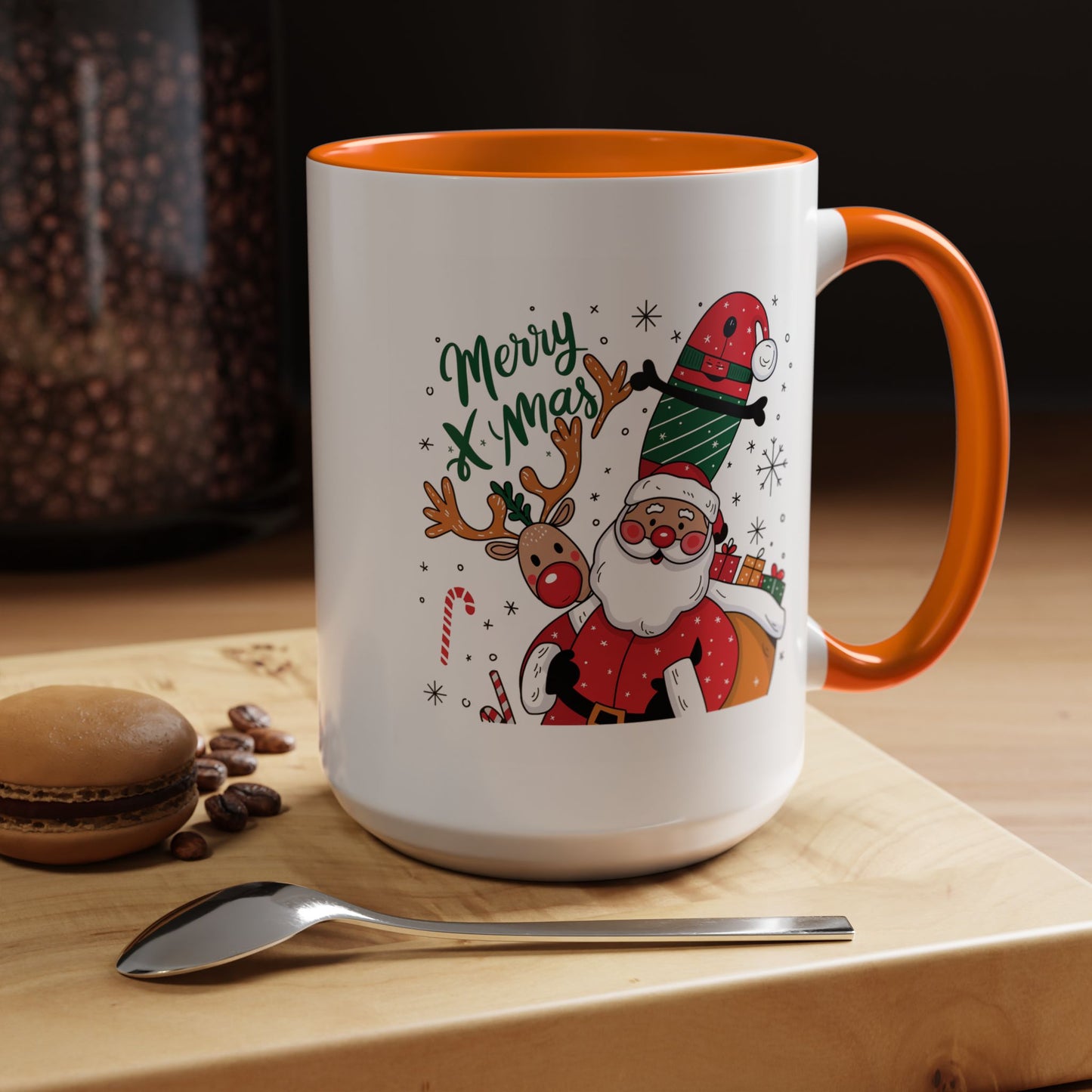 Christmas Mug - Merry Xmas Santa Reindeer
