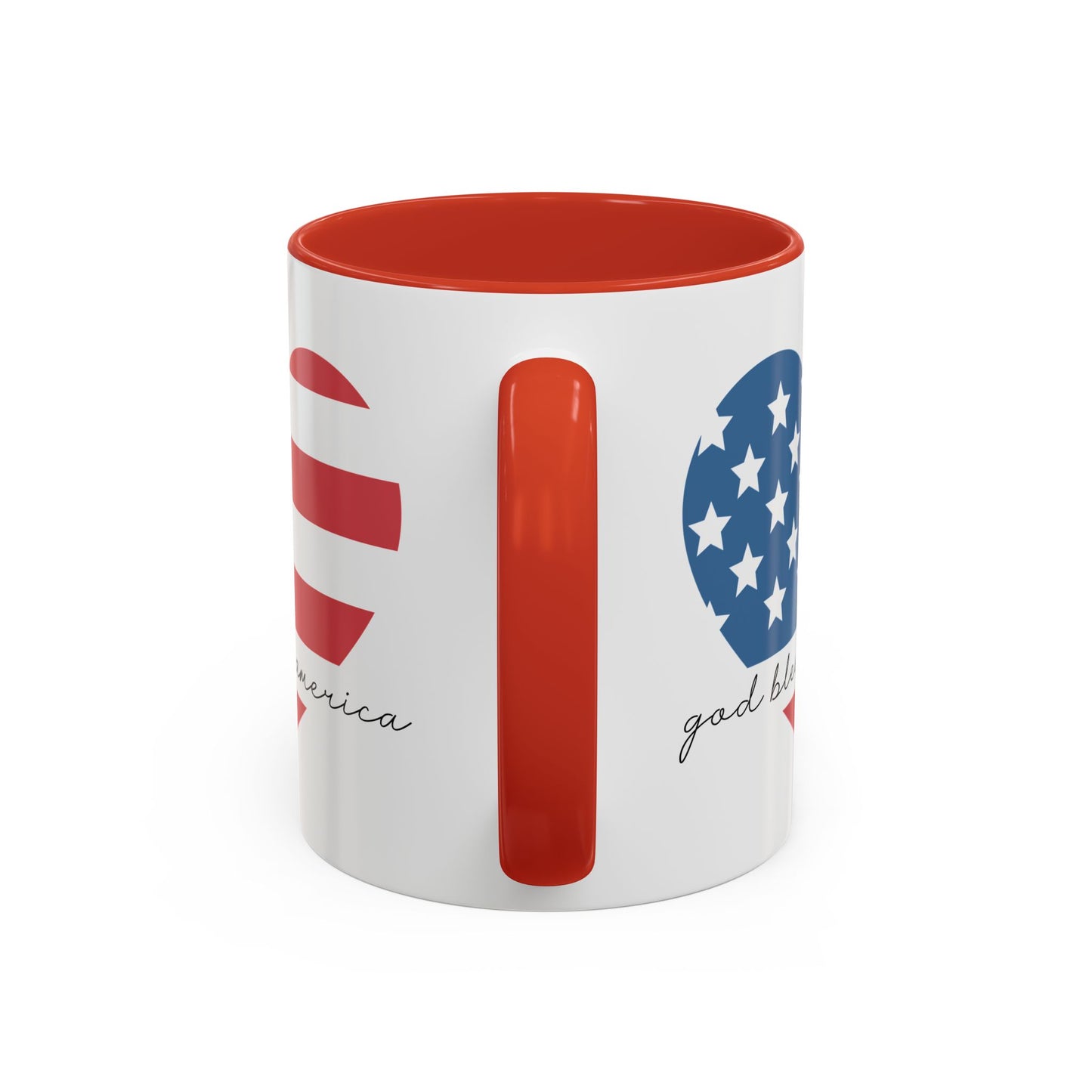 4th of July Mug - God Bless America Flag Heart