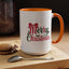 Christmas Mug - Merry Christmas Red & Green Text Bow