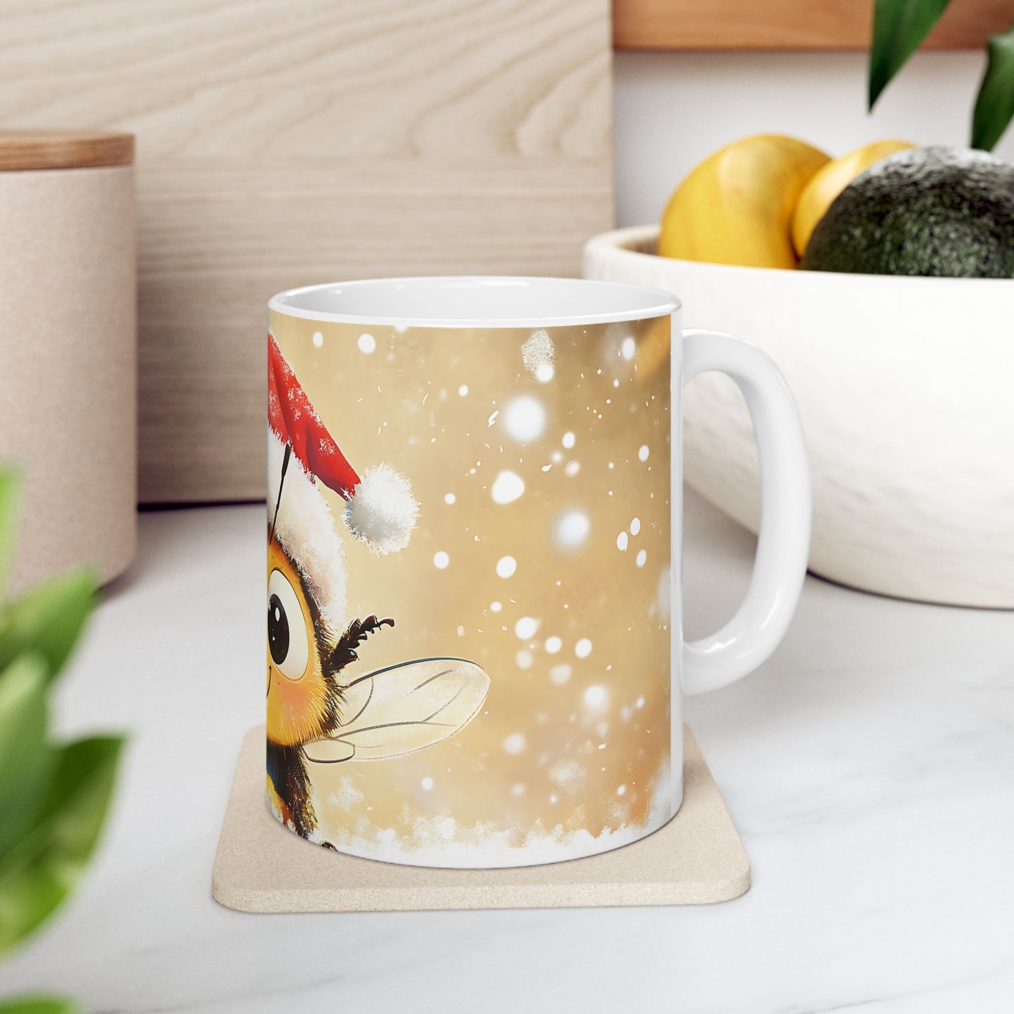 Christmas Mug - Smiley Bee