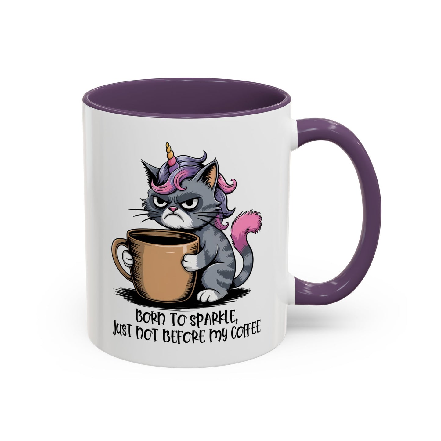 Humor Mug - Born to Sparkle, Just Not Before My Coffee