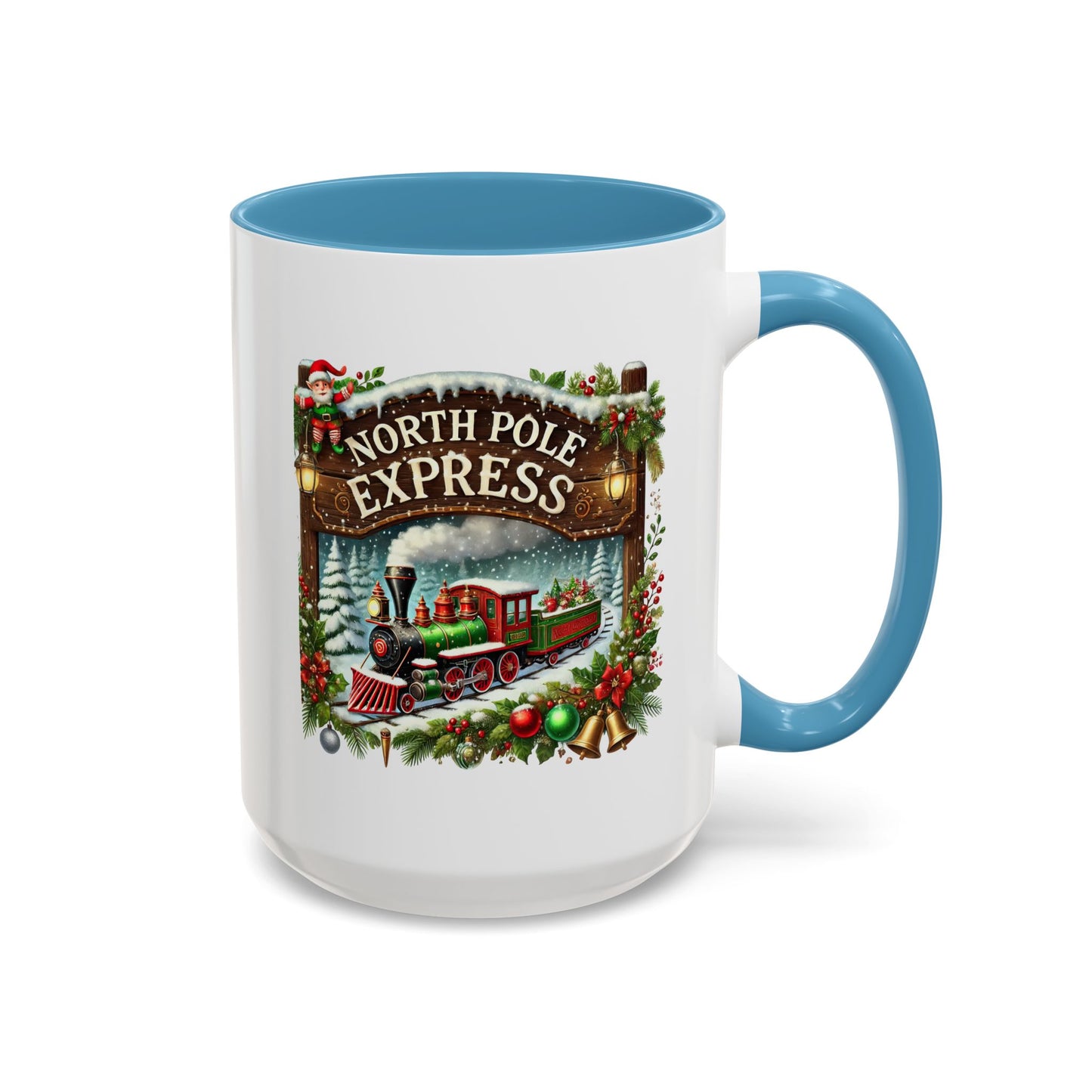 Christmas Mug - North Pole Express Steam Locomotive Ornaments