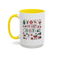 Christmas Mug - Merry Christmas Red White & Green Text Collage