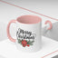 Christmas Mug - Merry Christmas Black Text Mistletoe