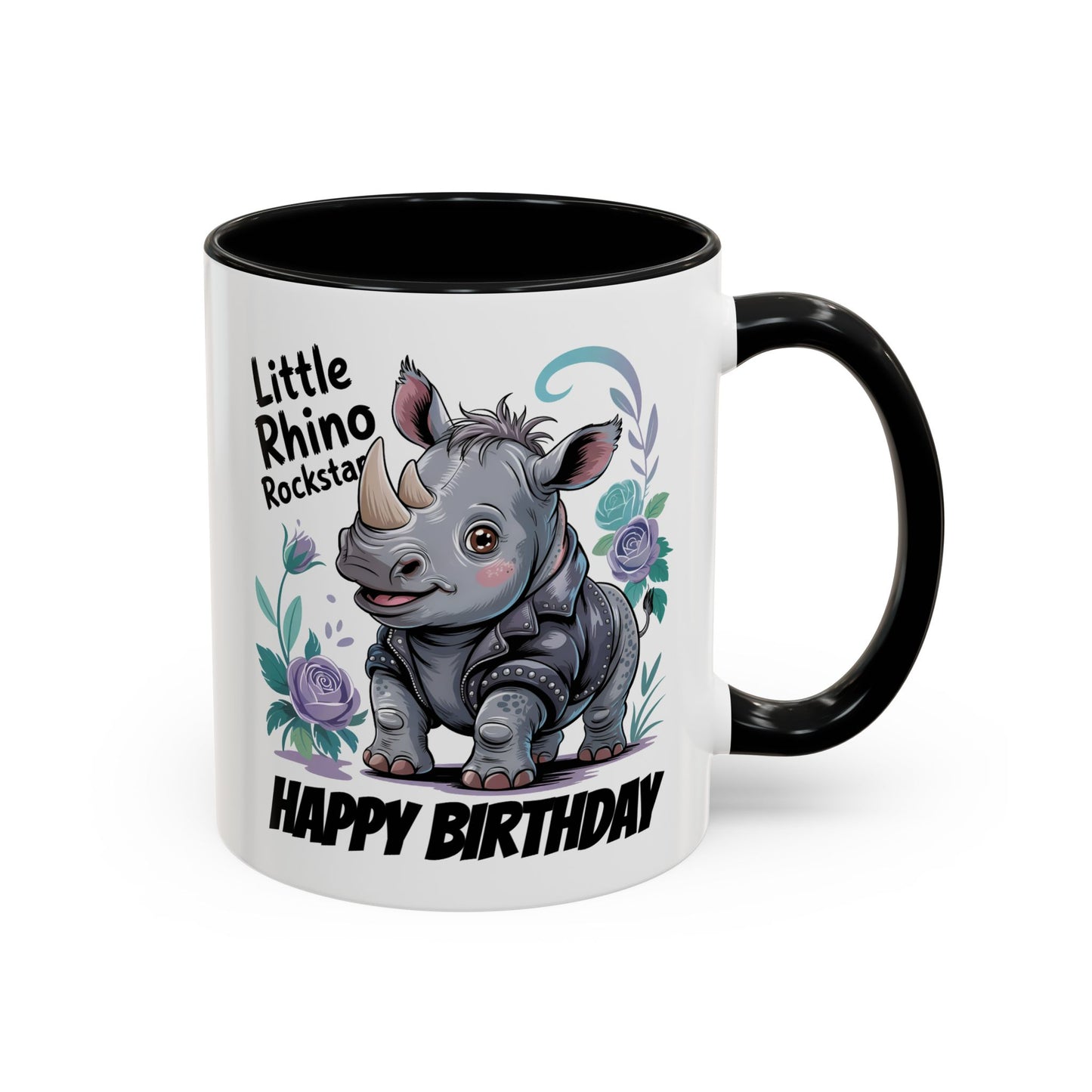 Birthday Mug - Happy Birthday Little Rhino Rockstar