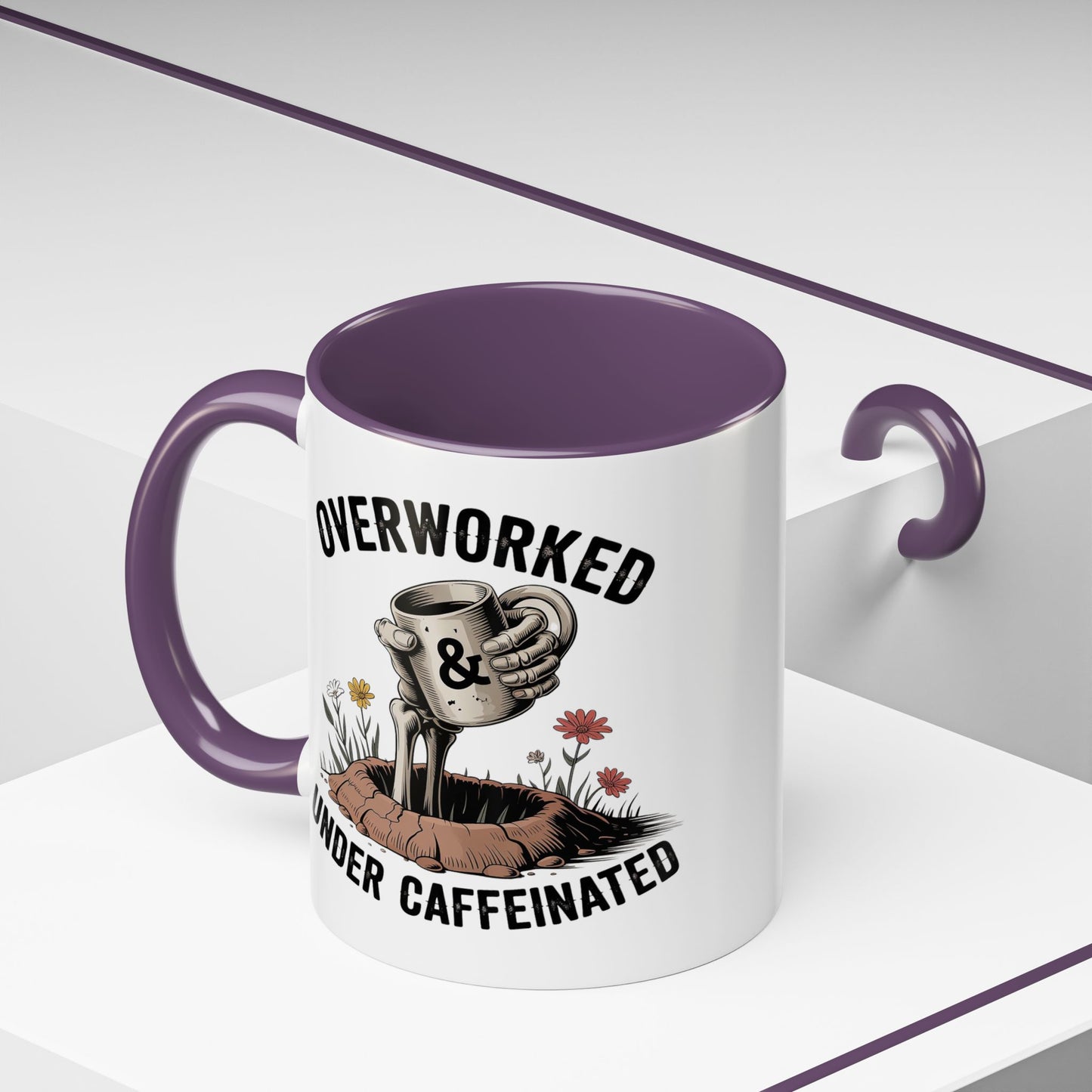 Humor Mug - Overworked and Under Caffeinated