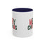 Christmas Mug - Merry Christmas Green & Red Text Santa