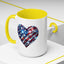 4th of July Mug - USA Sparkle Heart