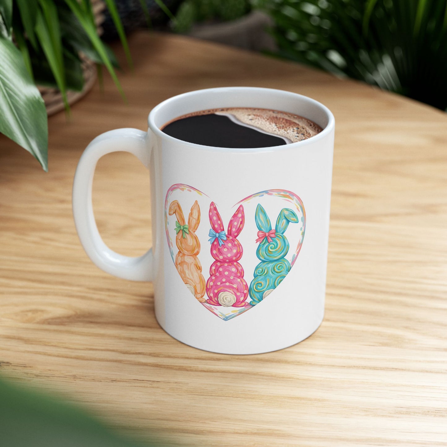 Easter Mug - Bunnies Heart