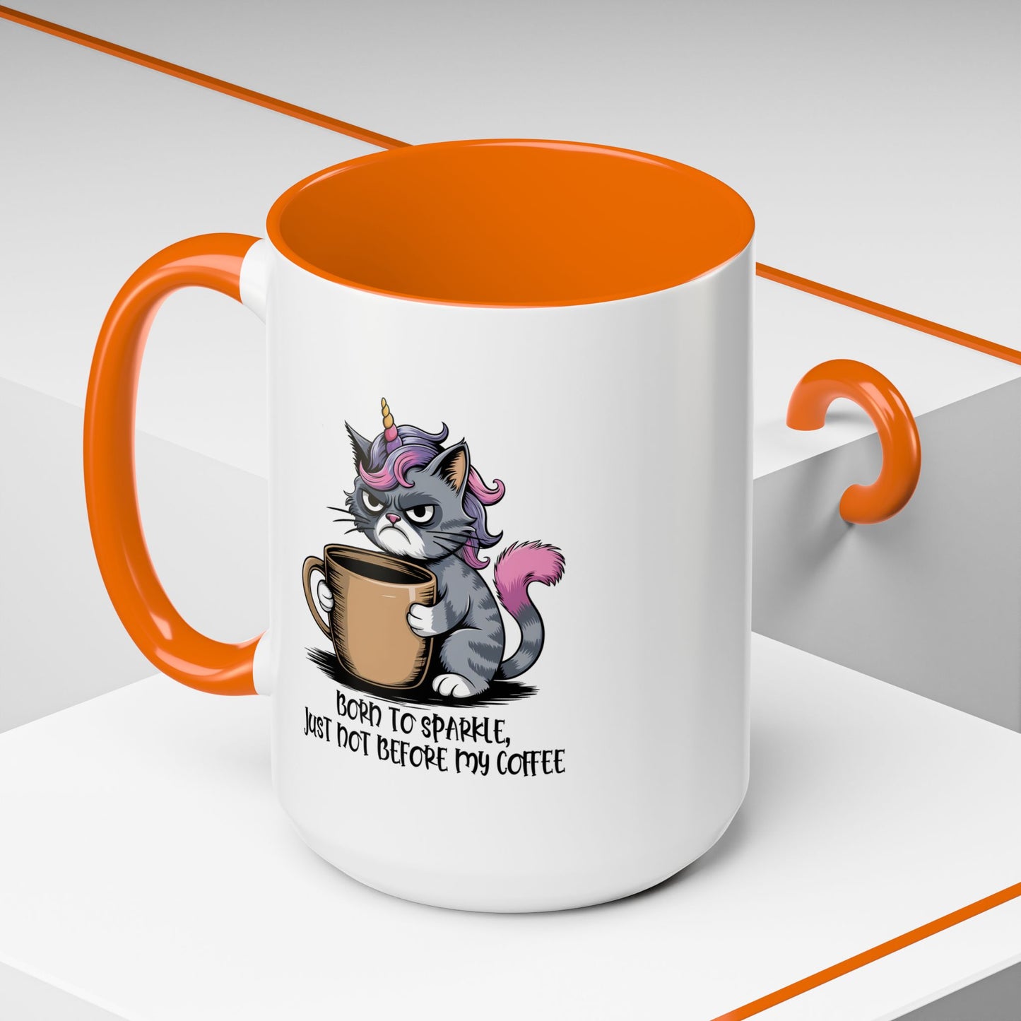 Humor Mug - Born to Sparkle, Just Not Before My Coffee