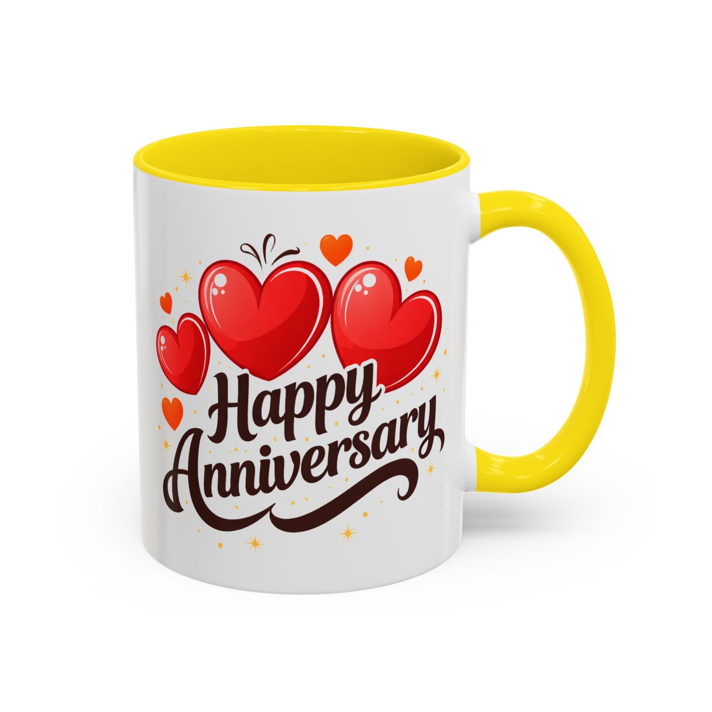 Anniversary Mug - Happy Anniversary Hearts
