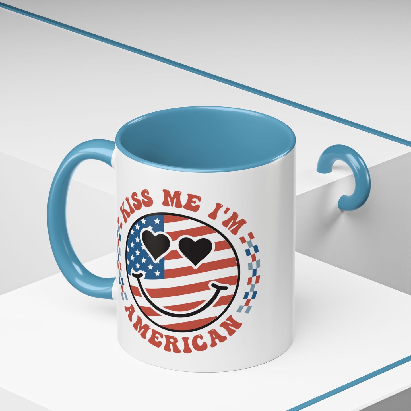 4th of July Mug - Kiss Me I'm American