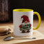 Christmas Mug - Merry Christmas White & Green Text Gnome Lights