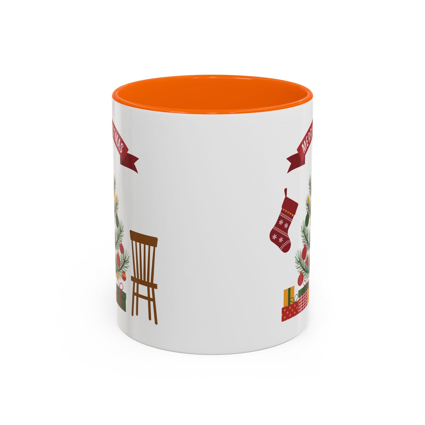 Christmas Mug - Merry Christmas Banner Tree Presents
