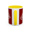 Christmas Mug - Merry Christmas White Text Maroon Background