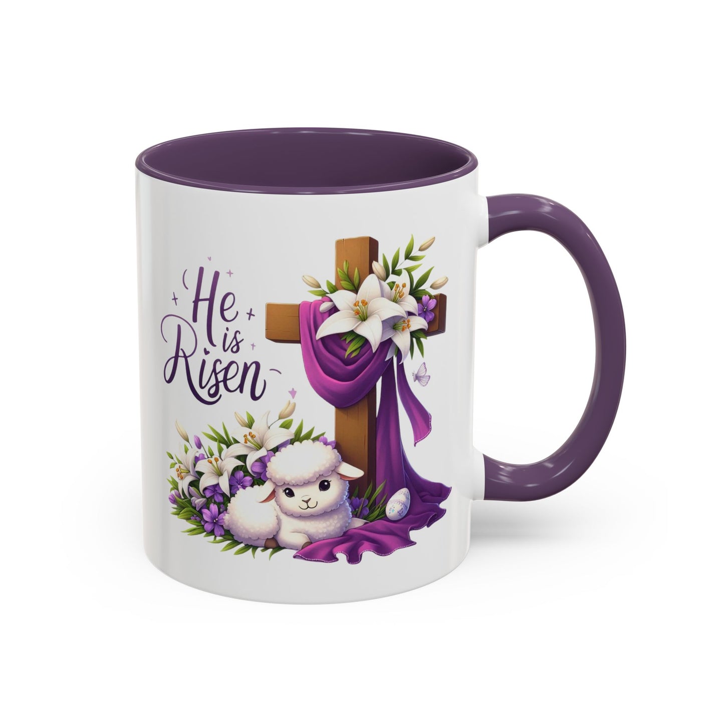 Easter Mug - He Is Risen Cross