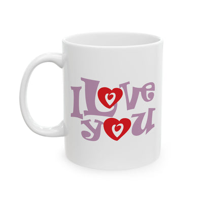 Valentine's Day Mug - I Love You Groovy