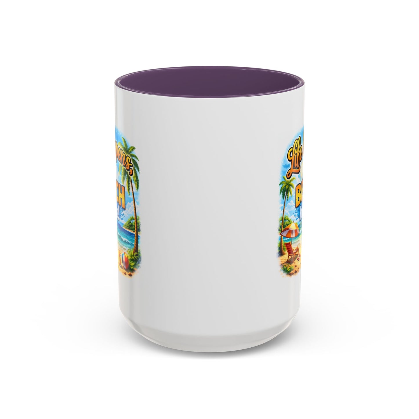 Humor Mug - Life Happens the beach Helps