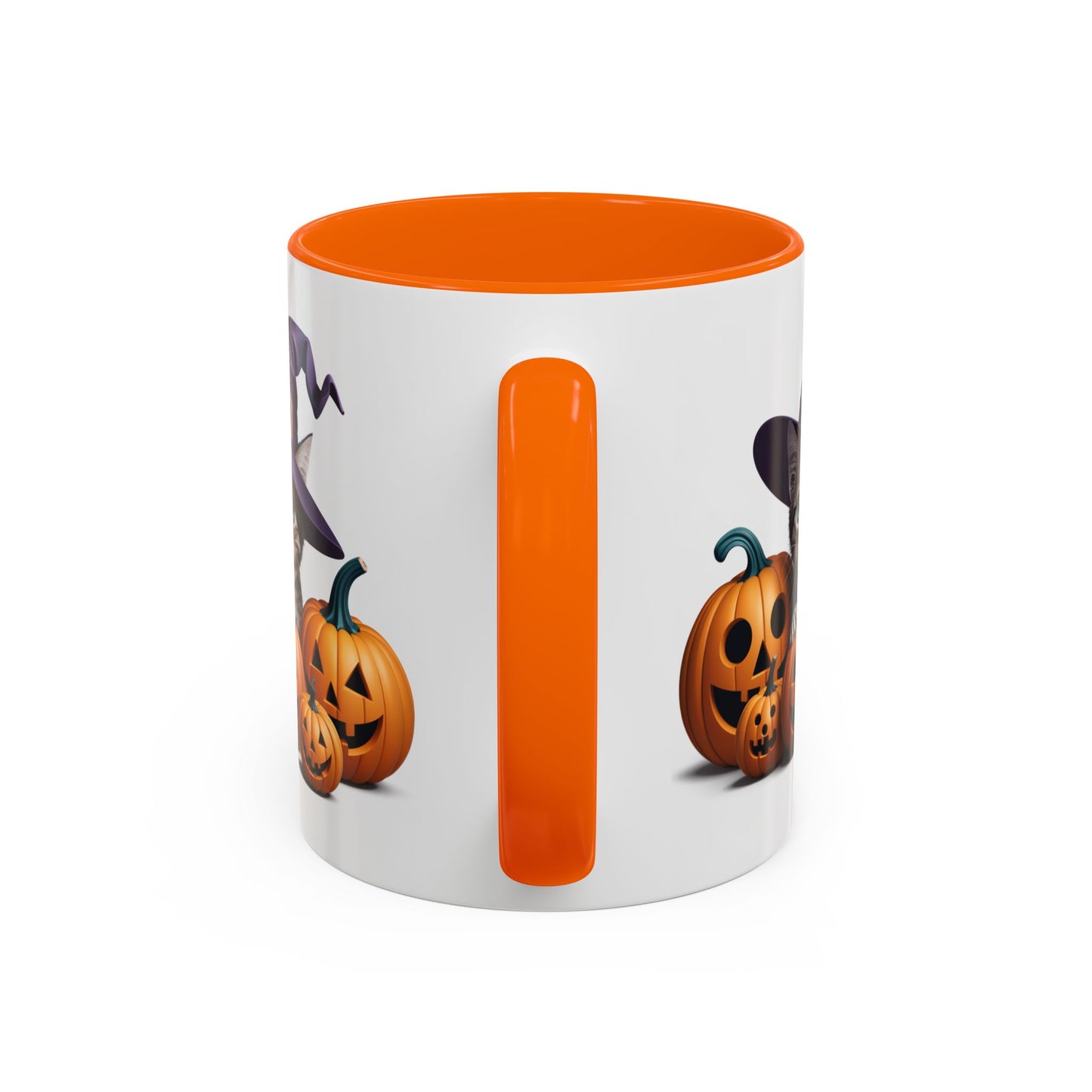 Halloween Mug - Witch Cat Hiding In Pumpkins