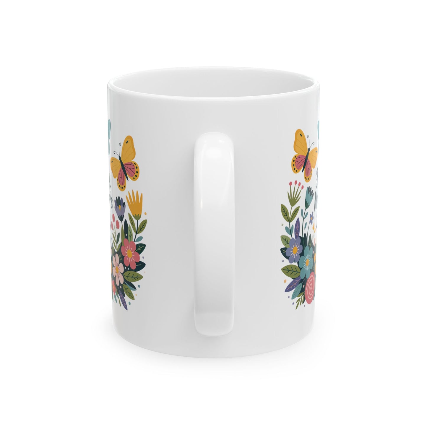 Mother's Day Mug - Happy Mother's Day Floral Butterflies