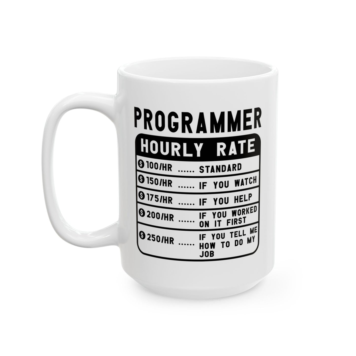 Office Mug - Programmer Hourly Rate