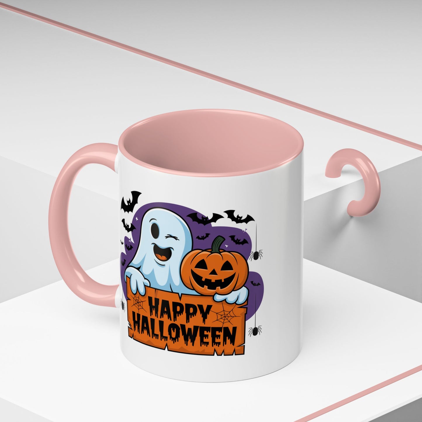 Halloween Mug - Winking Ghost With Pumpkin