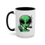 Adult Mug - Green Alien Fuck You Human