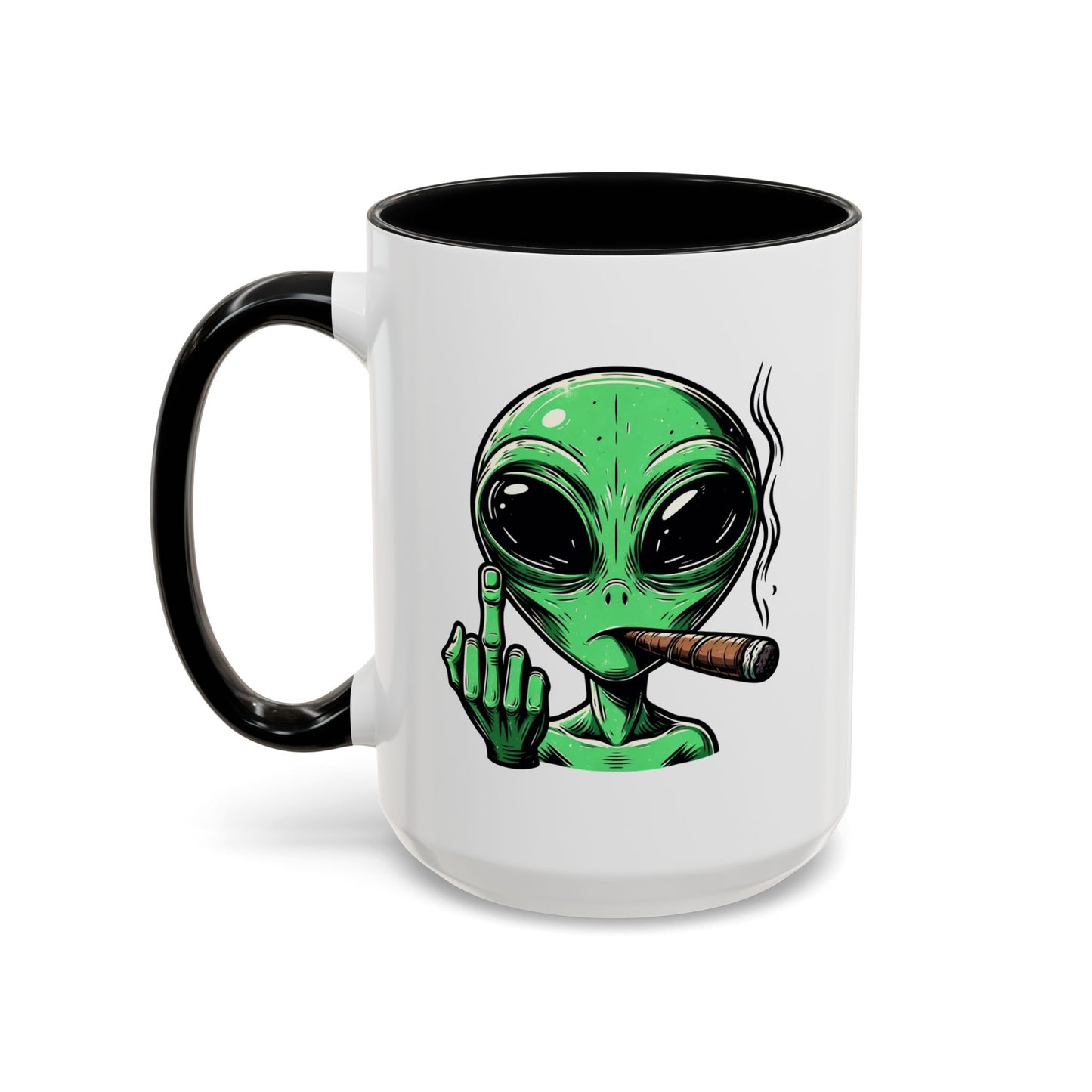 Adult Mug - Green Alien Fuck You Human