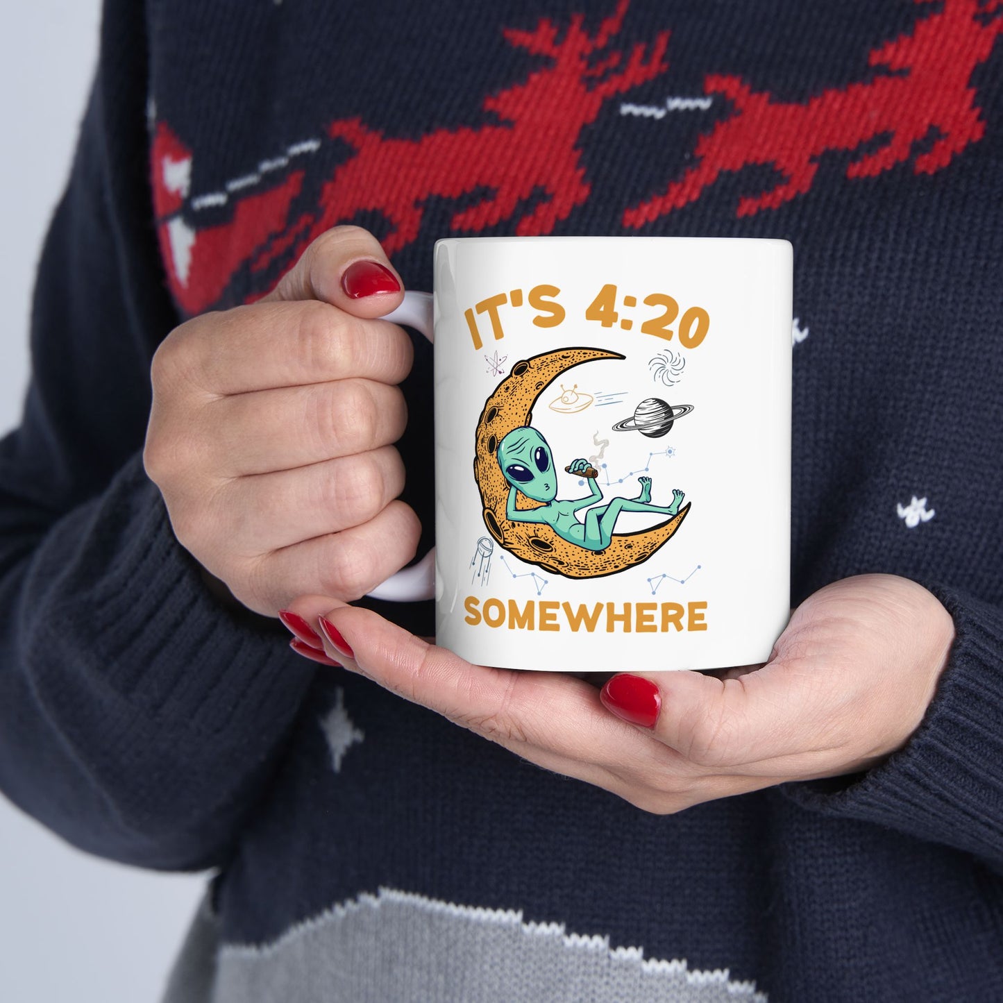 Alien Mug - It's 4:20 Somewhere