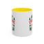 Christmas Mug - Merry Christmas and a Happy New Year Green & Red Text Trees Stars