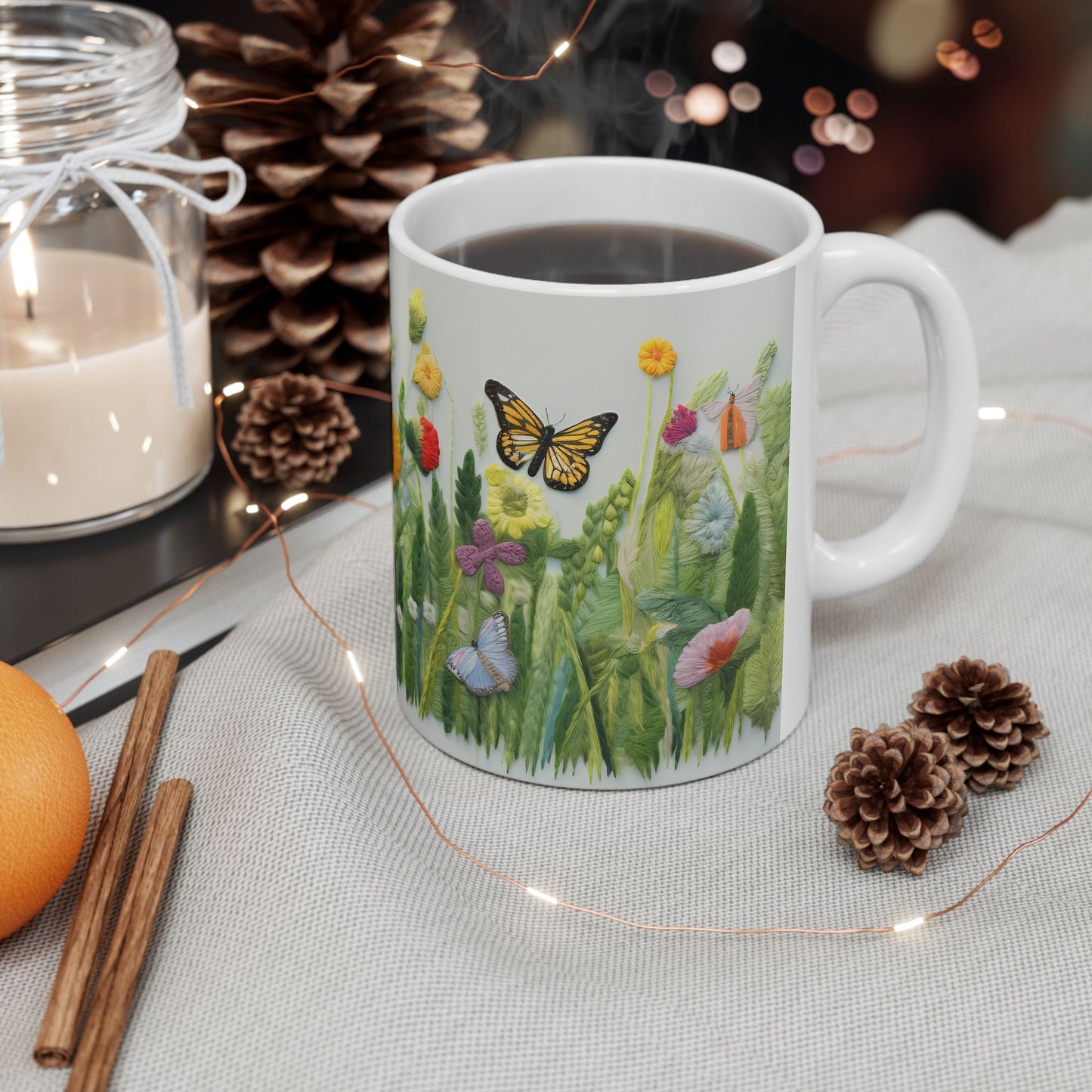Artistic Mug - Felted Butterflies 3