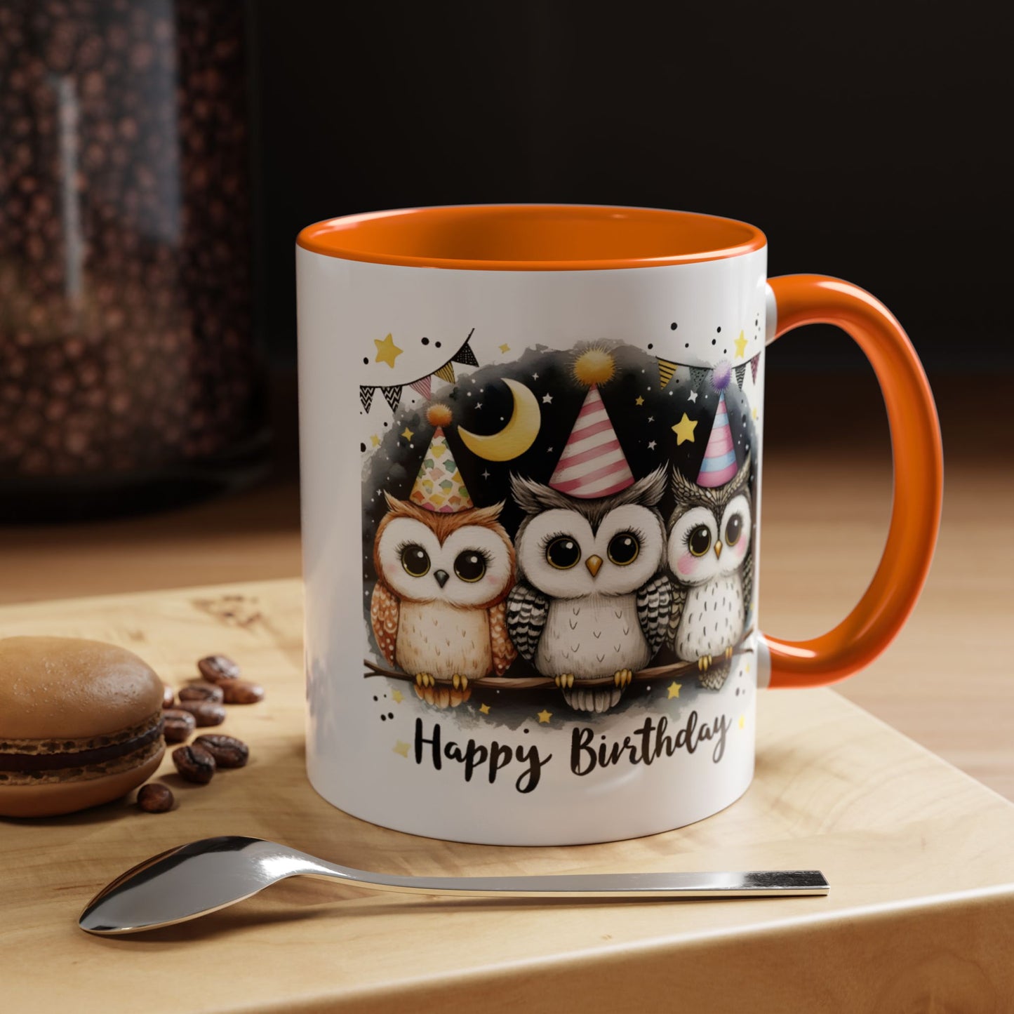 Birthday Mug - Happy Birthday Owls