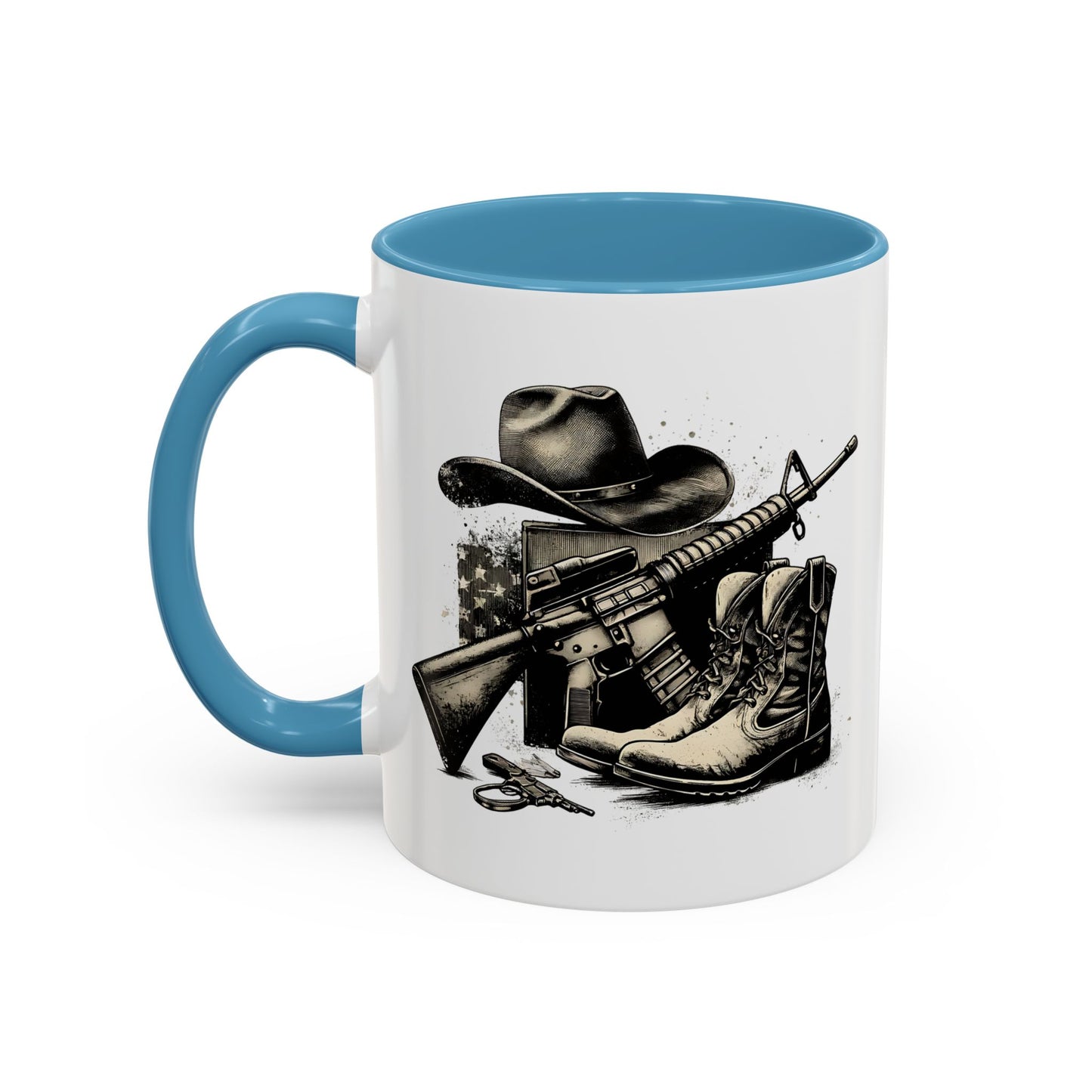 4th of July Mug - Soldier Hat Boots Gun