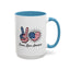 4th of July Mug - Peace Love America