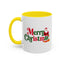 Christmas Mug - Merry Christmas Green & Red Text Santa Presents