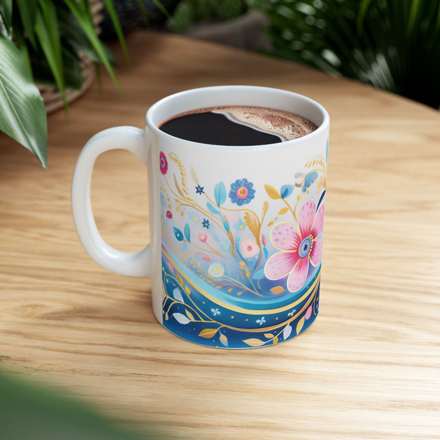 Artistic Mug - Flowing Flowers
