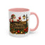 Christmas Mug - Merry Christmas Gold Text Santa Point Ornaments
