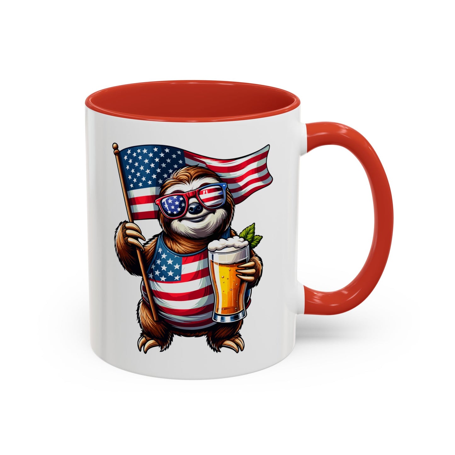 4th of July Mug - Merica Sloth