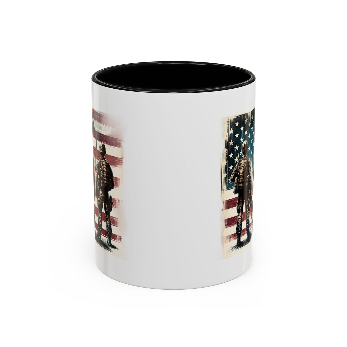 4th of July Mug - Soldiers American Flag