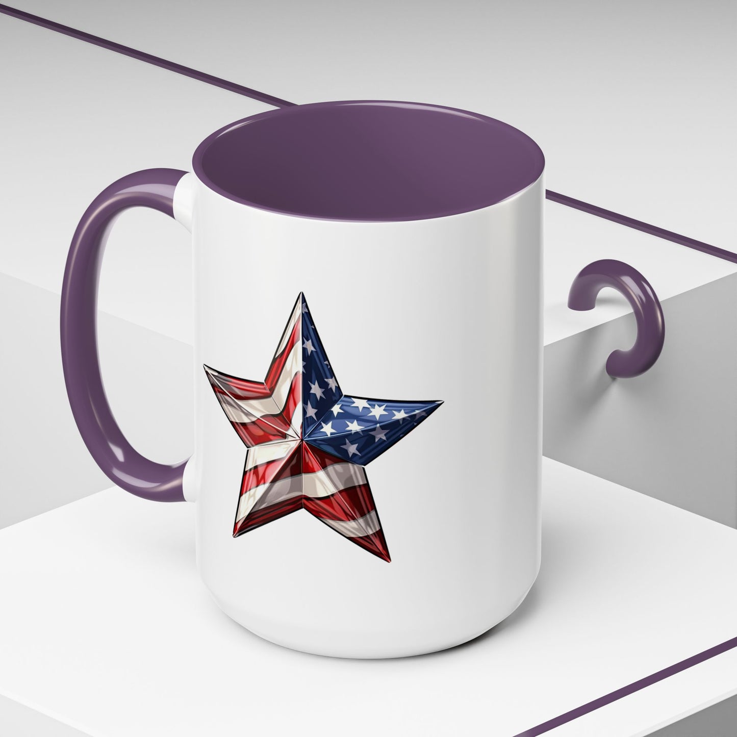 4th of July Mug - American Flag Star 3