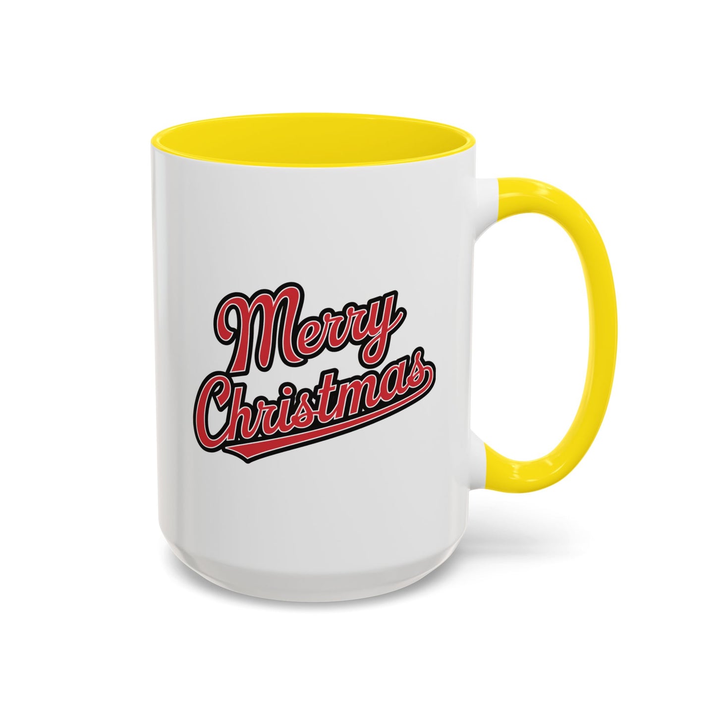 Christmas Mug - Merry Christmas Red & Black Baseball Text